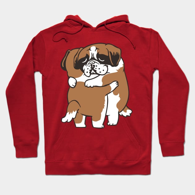 St. Bernard hugs Hoodie by huebucket